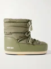 [Moon Boot] Moon Boot - Evx Light Shell And Faux Leather Snow Boots - Army green - 39-40 39-40 Green