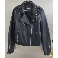 在飛比找蝦皮購物優惠-MNG Mango leather jacket 經典騎士款