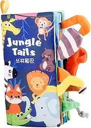 Parliky Educational Book Interactive Cloth Book Animals for Toddlers Portable Plaything