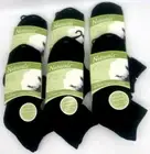 144p pureCare Natural Organic Cotton Ankle Socks Slightly Imperfect Blk 4-10
