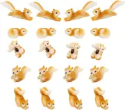 20 Pcs Squirrel Miniature Figurines Set Mini Chipmunk Figurines Cake Topper for