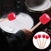 2 Pairs Drum Sticks Musical Instrument Mallet Wool Felt Head Bass