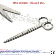 NURSES SCISSORS SURGICAL VETERINARY PARAMEDIC BANDAGE STEEL DRESSING SHEARS 14cm
