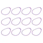 4.72" Ball Bead Chains with Connectors for Key Chains DIY Crafts, 12Pcs Purple