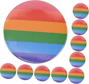 LRXIYODE 10pcs Colorful Badge Brooch Pins Rainbow Flag Pins Badge Holder Gay Day Decoration Pride Day Decoration Pride Accessories Rainbow Brooch Pinback Buttons Iron
