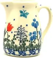 Polish Pottery Miniature Pitcher - Tulip Horizon