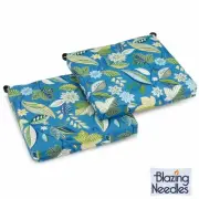 20-inch by 19-inch Spun Polyester Chair Cushion (Set of Two) Skyworks Caribbean