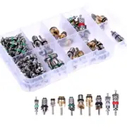 100PC R134A Car A/C Core Air Conditioning Assortment Kit Valve Core Remover Tool (for: Volvo)