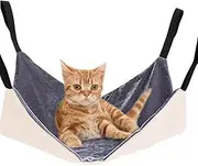 Ferret Hammock,Adjustable Soft Cat Hammocks - Cage Accessories, Comfortable Rest Sleeping Pad, Double-Sided Kitten Bed for Kittens, Ferret, Puppies, Rabbits, Small Animals