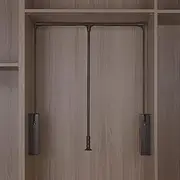 51 to 121cm Pull Down Hanging rail for Wardrobe, Adjustable Hanging Lift Clothes Wardrobe Rail, Extendable Clothes Hanger Rail Soft Return for Space Saving (Size : 51-66CM) FANDIAO
