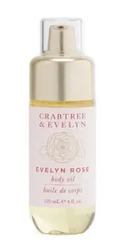 Crabtree & Evelyn Brand EVELYN ROSE Scented Body Oil 4 oz + Pump Fragrance