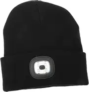 [Ipetboom] Led Light Hat for Outdoor Camping Night Running Safety Rechargeable Wide Brim Sun Hat Black
