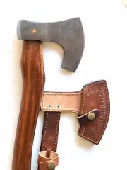 CUSTOM HANDMADE DAMASCUS STEEL WOOD Throwing Axe HATCHET TOMAHAWK Knife