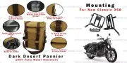 Royal Enfield All New Classic 350 Reborn "Dark Desert Pannier" & Mounting Kit (for: Royal Enfield)