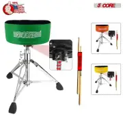 5 Core Drum Throne 5" Padded Stool Adjustable Heavy Duty Music Seat w Velvet Top