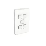 Clipsal Iconic Series Switch Vertical 5 Gang 1/2Way 10Ax 250V - 3045VA-VW
