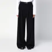 [Jil Sander] Black wide trousers with belt 38 FR Black