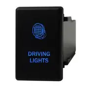Hulk 4x4 12V Push Button Driving Lights On/Off Switch with Blue LED Illumination - HU1360B-01