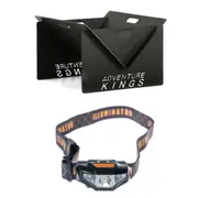 Adventure Kings Portable Steel Fire Pit + Illuminator LED Head Torch Headlamp