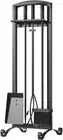 Kingson 5 Pcs Fireplace Tools Set Holder Indoor Outdoor Fire Pit Kit-Black
