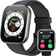 Smart Watch(Answer/Make Call), 1.83'' HD Smart Watches for Men Women, IP68 Waterproof Fitness Tracker with 24/7 Heart Rate/SpO2/ Sleep Monitor, Step Counter Pedometer for Android iOS (Black)