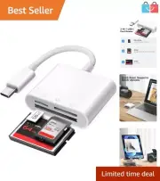 Versatile USB C SD Card Reader Adapter - Ideal for iPhone, iPad, and MacBook
