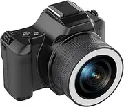 Digital Camera for Photography, 2K 48MP 2 Inch Screen Vlog Video Cameras with 16X Zoom, Front and Rear Dual Cameras for Selfie, LED Fill Light, Recording, Filters (D11 Black)