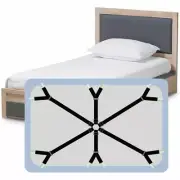 Adjustable Crisscross Bed Fitted Sheet Straps Metal Suspenders Gripper Fastener