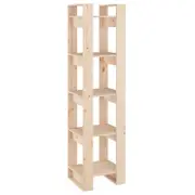 vidaXL Solid Wood Pine Book Cabinet/Room Divider Storage Bookcase Shelf Rack