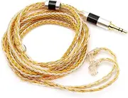 Linsoul Tripowin Zonie 16 Core Silver Plated Cable SPC Earphone Cable forKZ ZS10 PRO, ZSX, ZSN Pro, ZS10 Pro NF2u, Recessed 2pin IEMs (Recessed 2pin, 3.5mm, Gold)