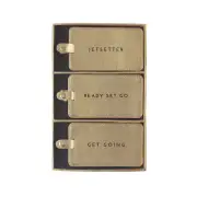 Eccolo - Luggage Tag Set of 3 - Gold Shimmer