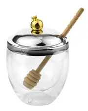 Godinger Pomegranate Double Wall Honey Jar