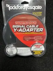 Rockford Fosgate RFIY-1F 1 Female to 2 Male Y-Adapter RCA Interconnect Cable