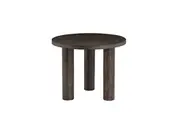 Raimon Furniture Angelo Wooden Dark Oak Veneer Round Modern End Lamp Side Table Coffee
