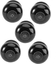 [OSALADI] 5pcs Round Drawer Knobs Cabinet Door Bumper Pulls Belling Door Handle Jig Cabinet Door Knobs Kit Cupboards Cabinets Handles Door Stopper Knob Decorations Round Cabinet Knobs Black