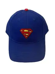 Superman Baseball Cap Hat Youth Adjustable Strap OSFM Blue DC Warner Bros. Boys