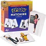 SPARK INNOVATIONS Community Helpers Matching Game for Kids Memory Game Fine Motor Skills Speech Therapy