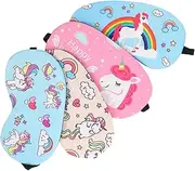4Pcs Unicorn Pattern Eye Masks Wear Resistant Sleep Covers for Adults for Office Naps Travel and Relaxation Light Blocking Eye Shade