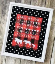 Buffalo Plaid Boy Woodland Nursery Print, Baby Boy Moose Nursery Decor