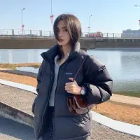 在飛比找蝦皮商城精選優惠-白鴨絨2023面包服韓版時尚羽絨服女短款寬松百搭學生情侶加厚