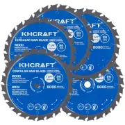 Laser-Cut Circular Saw Blade 7-1/4 Inch 24 Teeth ATB 5/8 Inch Arbor 5-Piece G...