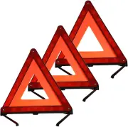 Reflective Warning Triangle Emergency Warning Triangle Safety Triangle (Set o...