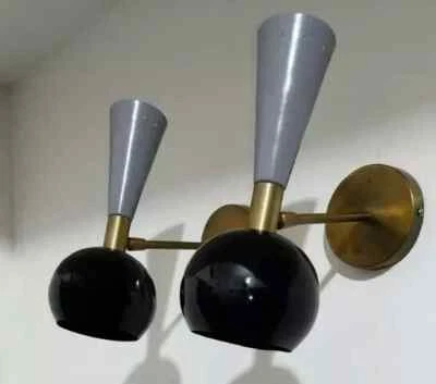 Italian Wall Sconce Tradition Light Sputnik Brass Wall Modern Wall Sconce Pair