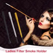 1920's Aluminum Cigarette Holder Ladies Long Smoking Pipe Filter Retractable