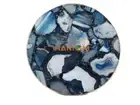 Turquoise Blue Agate Stone Center Table Sofa Side Table Agate Precious Stone Top