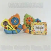 Lori Siebert Delight In Life 22301 BUTTERFLIES Ceramic Salt & Pepper Shakers NIB