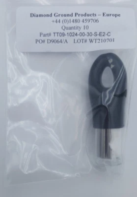Diamond Ground Products 2% Thoriated Tungsten Welding Electrodes Tube of 10 -New