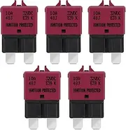 GLOSO Blade Circuit Breaker, DC Manual Reset 32V ATC Fuse for Automotive RV Marine Boat(E39,10A,5PACK)