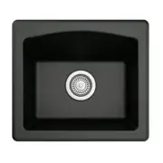 Karran Undermount Kitchen Sinks 18" Undermount Quartz Granite Composite Black