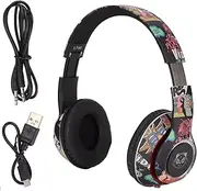 Bluetooth Headset HiFi LED Wireless Gaming Headset for Universal Colorful Lights Black